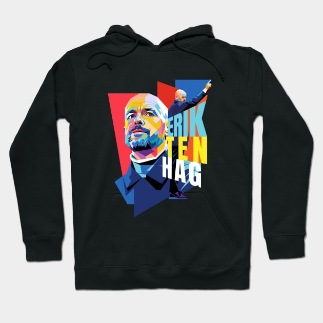 Erik Ten Hag Pop Art Hoodie by Laksana Ardie Store